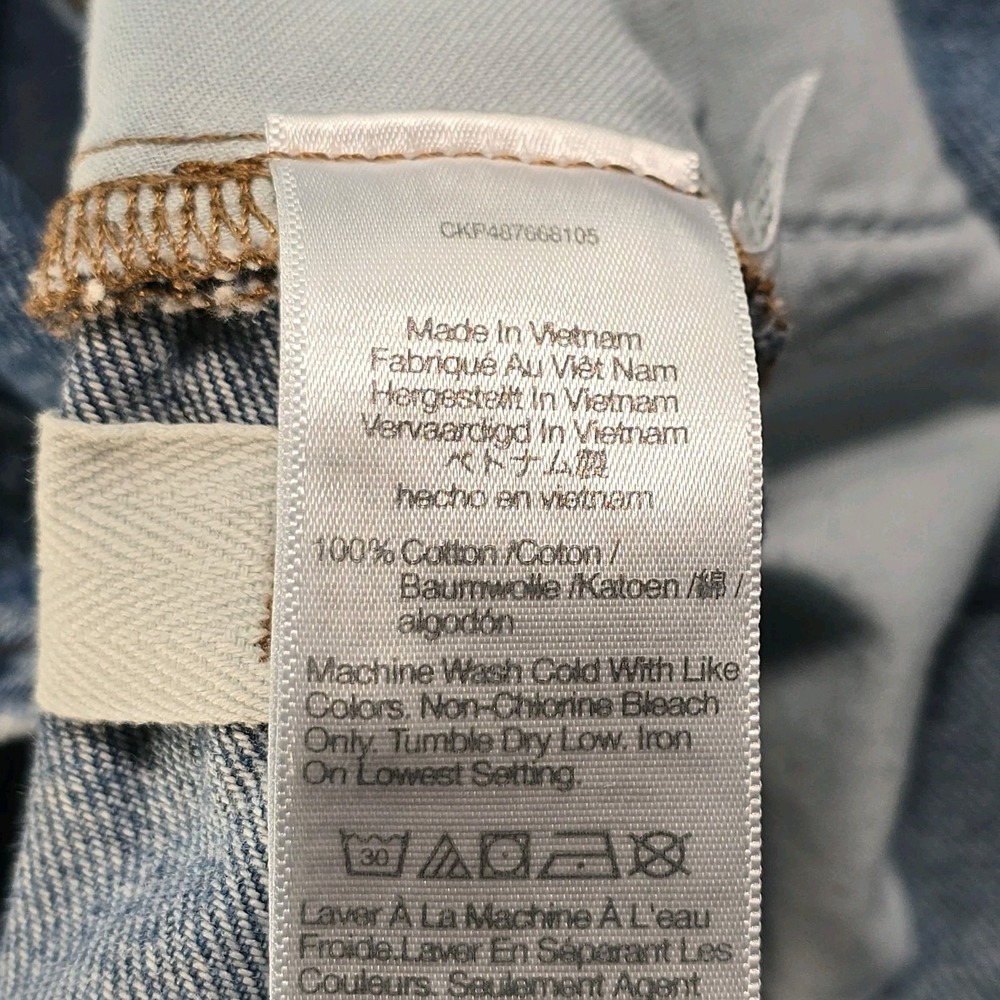 Madewell The Darted Barrel Leg Jeans Womens 36 Blue Denim Button Fly 100% Cotton - Picture 6 of 11